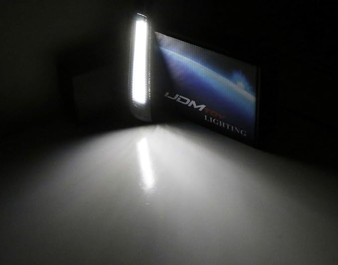 iJDMTOY JDM Style Exact Fit Xenon White LED Daytime Running Light Kit Compatible With 2017-2021 LCI Subaru BRZ, Smoked Lens