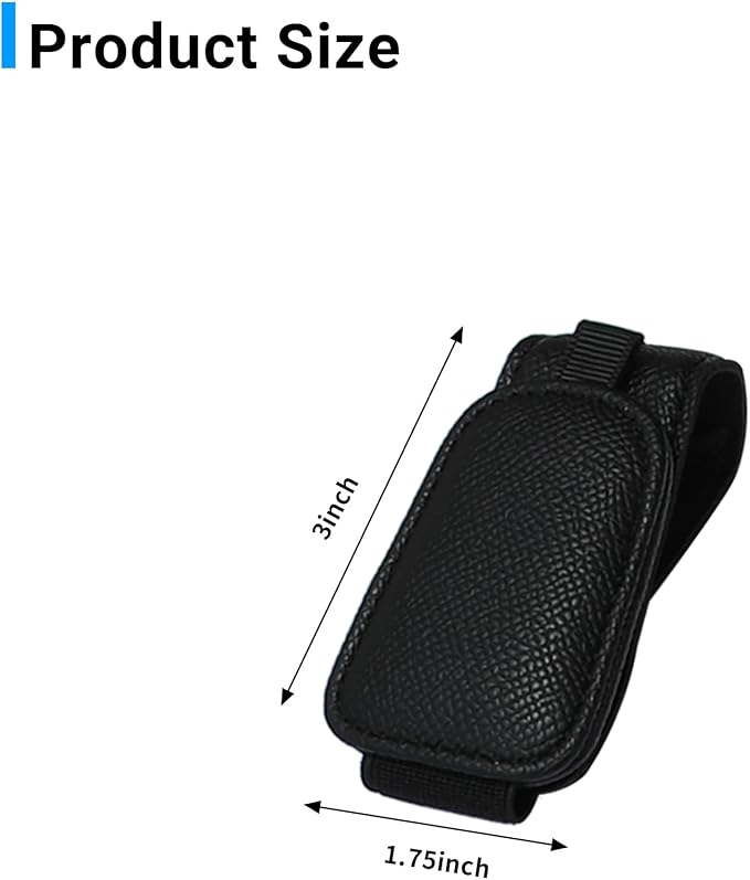Yuoyar 4 Packs Magnetic Sunglass Holder for Car Visor - Universal Sunglasses Clip for Different Size Eyeglasses - Convenient Interior Car Accessories (4Pcs Black)