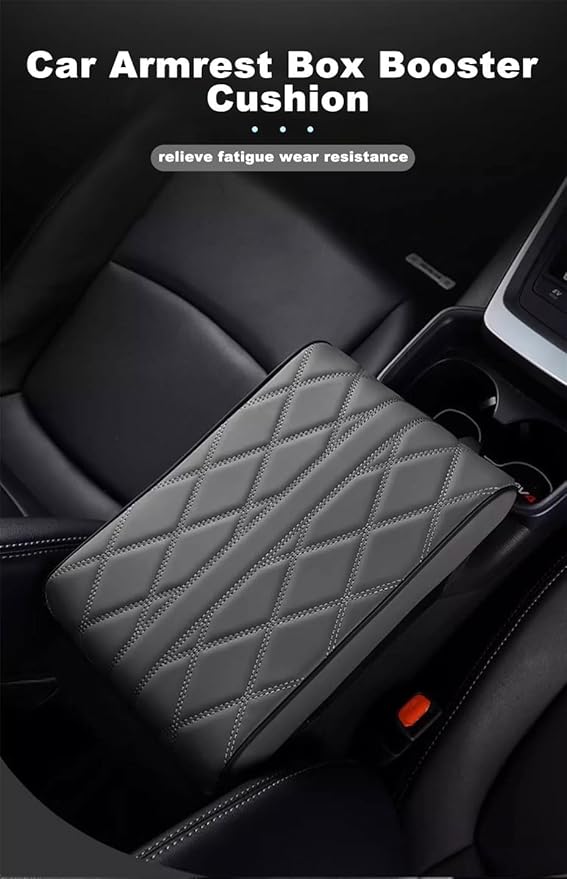 for Alfa Romeo Stelvio (949) 2017 2018 2019 2020 2021 2022 Car Center Console Cover, Leather Memory Foam Protection Pad, Hand Rest Pillow with Height Increase, Interior Accessory,Red, normal