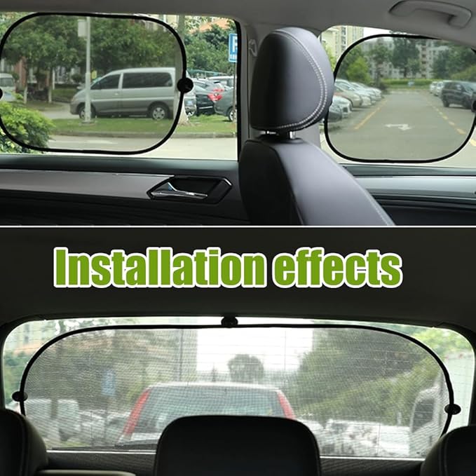 5PCS Car Window Shades, Auto Sun Shades for Side and Rear Windows, Sun Shade with Suction Cup, Sun Glare and UV Rays Protection for Child, Universal Car Accessories for Most Models