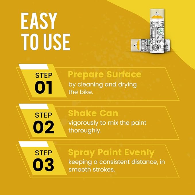 Spray.Bike Spray Paint | Designed Mainly for Bicycles | Multi-Use Acrylic Spray Paint for Metal, Plastic | High Coverage Bike Paint, 400ml