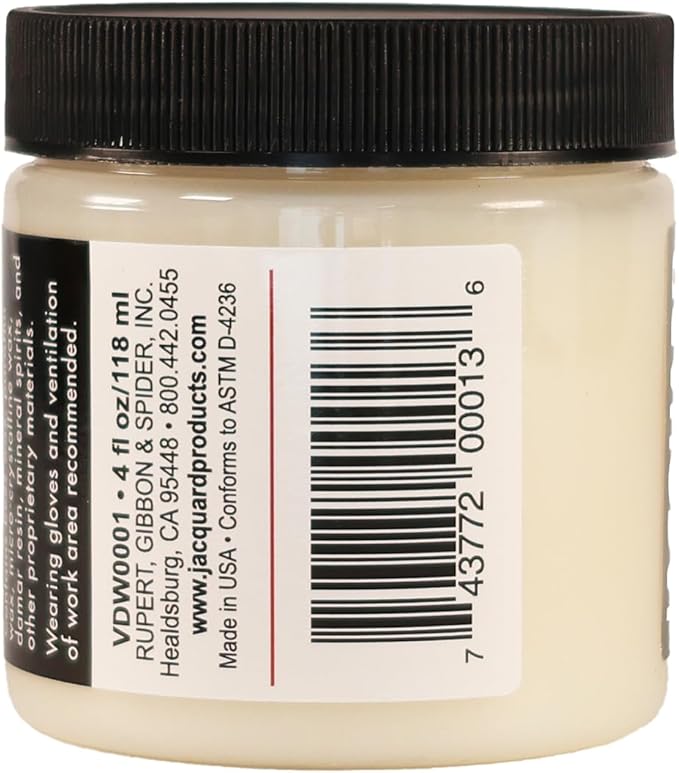 Jacquard Dorlands Wax - 4 Ounce - Versatile Pure Wax and Damar Resin - Protective Topcoat for Sealing and Finishing