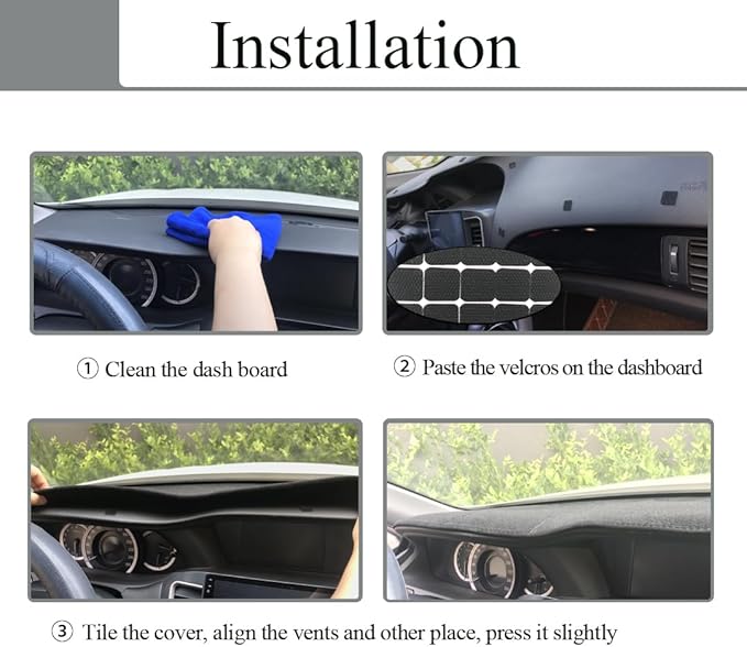 Dash Cover Mat Pad for Toyota 4Runner 2003 2004 2005 2006 2007 2008 2009 Dashboard Cover Pad Cap Carpet Protector (Black) Y17