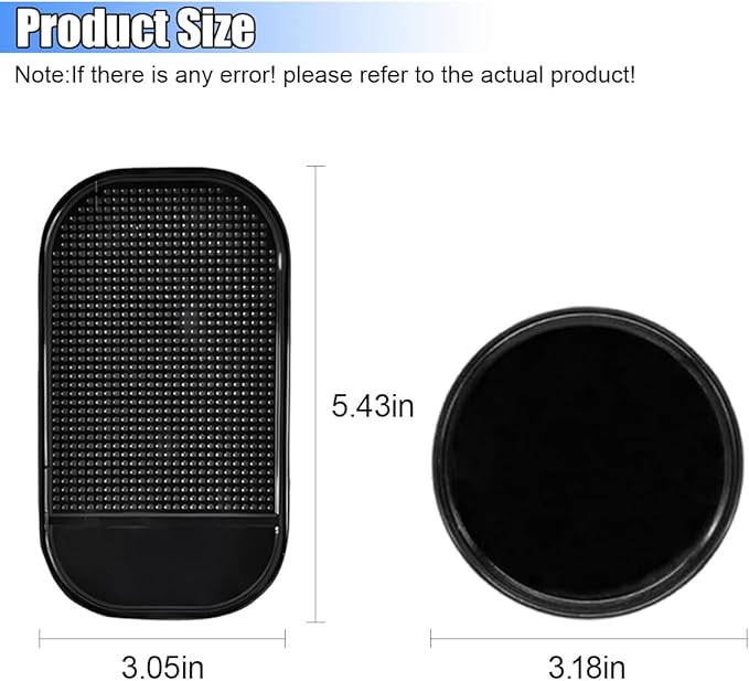 10PCS Silicone Car Dashboard Non-Slip Mats, Multi-Functional Auto Magic Gel Cell Phone Holder, Removable Car Dashboard Sticky Pad for GPS, Key, Sunglasses, Radar Detector
