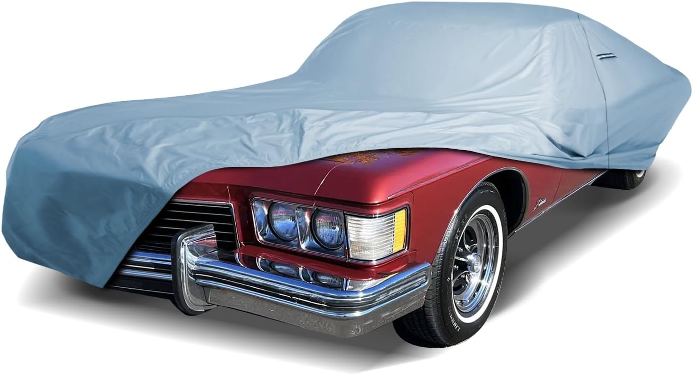 iCarCover Premium Car Cover for 1966-1970 Buick Riviera Heavy Duty Waterproof All-Weather Automobiles Custom Fit Indoor Outdoor UV Snow Protection Covers with Straps and Bag