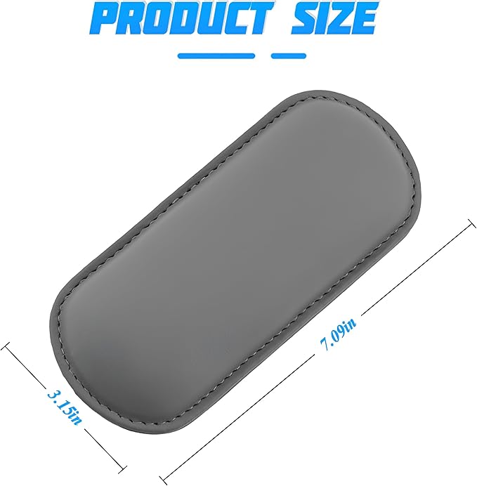 Mandark Car Knee Cushion Pad, Leather Memory Foam Vehicle Door Armrest Pillow for Leg Elbow, Comfort Auto Interior Center Console Thigh Support Mat Accessories, Universal for Most Cars (Gray)