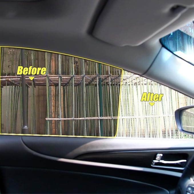 Car Side Window Sunshade, 4 PCS Static Cling Films Stickers Sun Shade UV Rays Privacy Protector, Reuseable Washable Sun Shade for Most Cars, Vhicles, SUV