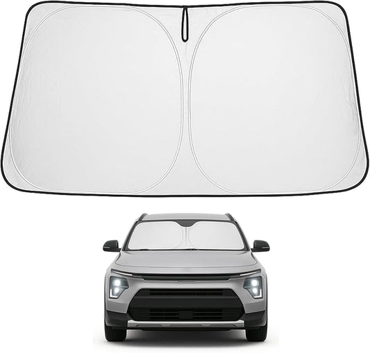 Proadsy 2026 Upgrade Front Windshield Sun Shade Foldable Sunshade Protector Custom Fit 2017-2022 Kia NIRO Accessories