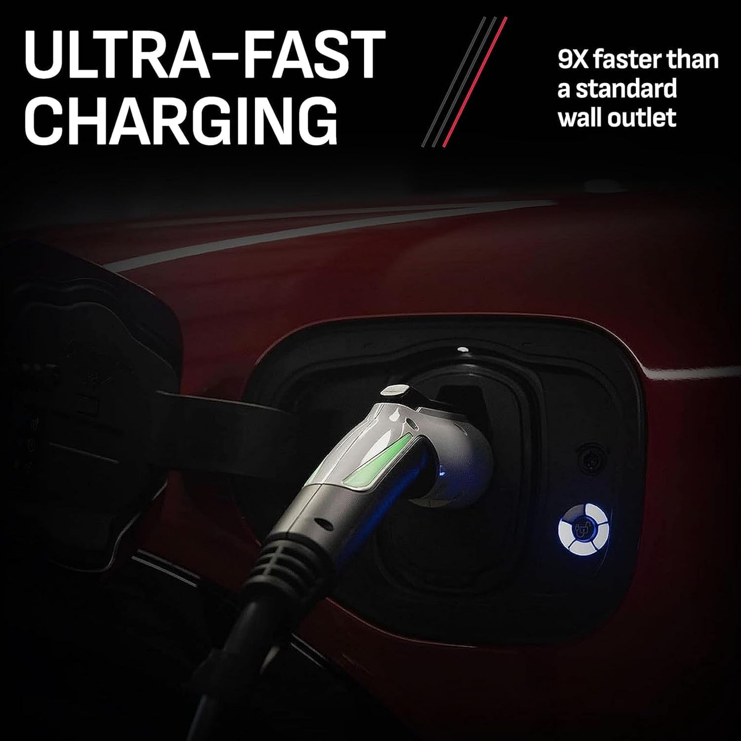 Schumacher Electric 240V / 40A Level 2 EV Wall Charger - NEMA 6-50 Plug - with Universal SAE-J1772 Connector - Wi-Fi & Bluetooth Enabled - Weather-Resistant for Indoor or Outdoor Use - SEV1600P650