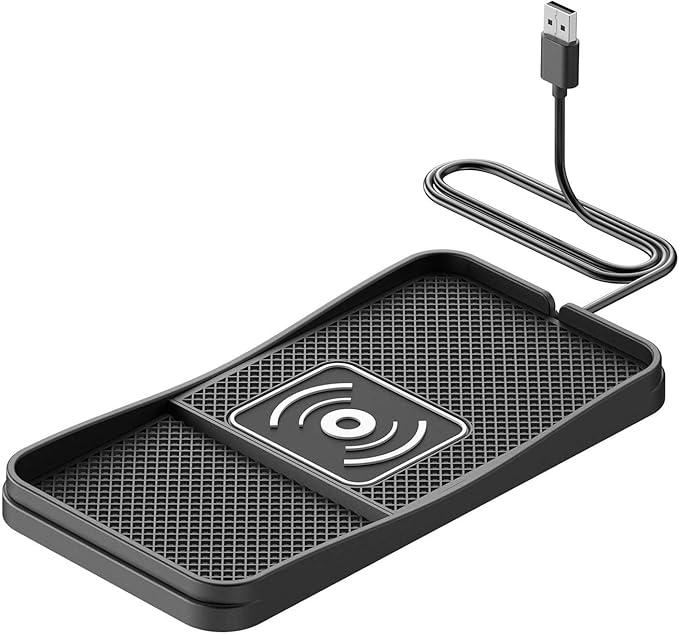 Car Wireless Charger Pad for Infiniti FX35 2003-2012, Fast Car Wireless Charging Pad for Car Center Console, Non Slip Charging Mat,1M-USB