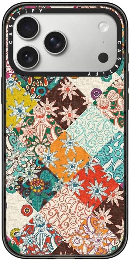 CASETiFY Impact iPhone 17 Pro Max Case [Slim/Compatible with Magsafe / 8.2 ft. 4X Military Grade Drop Protection] - SARILMAK Patchwork - Clear Black