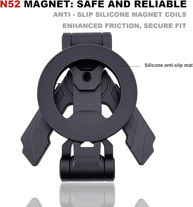 Magnetic Tripod Mount Adapter with 1/4" Threads & Multi-Angle Arri Holes, MagSafe Compatible Stand for iPhone 16 Pro Max, 15 Plus, 14, 13, 12 Mini - ME60 (MT-60)