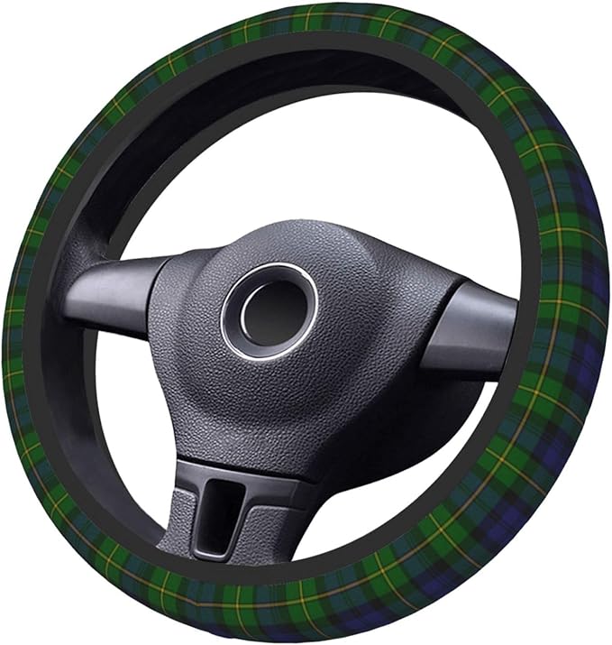 Thickened Elastic Steering Wheel Cover, Gordon Clan Tartan Plaid Ultra, Soft, Breathable, Fit for Cars, SUVs, Trucks, Stylish Comfortable Grip
