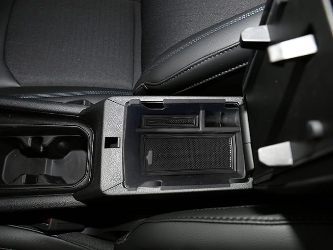 YOCTM Center Console Tray Armrest Secondary Glove Storage Box Compatible with Jeep Compass 2022 2023 2024 2025 Black Interior Accessories Center Console Organizer (Armrest Box)