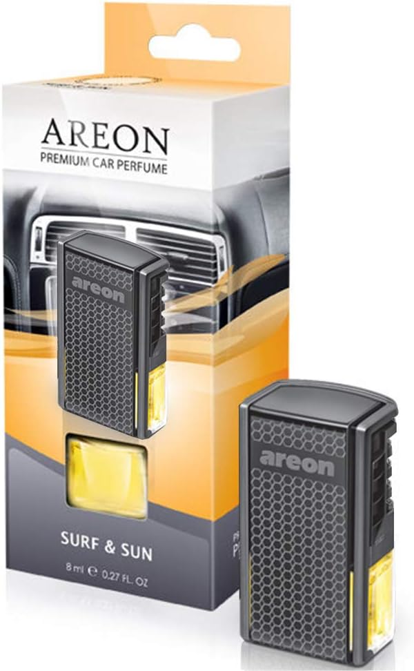 AREON ACP06 Car Perfume Luxury and Elegant 0.27 oz Vent Clip Car Air Freshener, SURF & Sun Scent