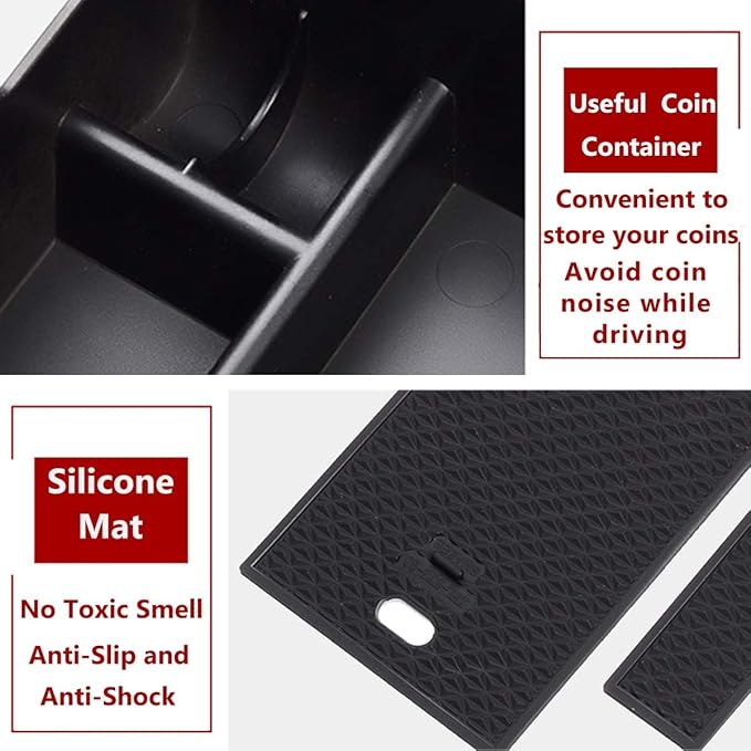 TTCR-II for Chevy Blazer Center Console Organizer 2019-2024 2025, for 2019-2024 2025 Chevy Blazer Console Organizer Tray Secondary Storage Box