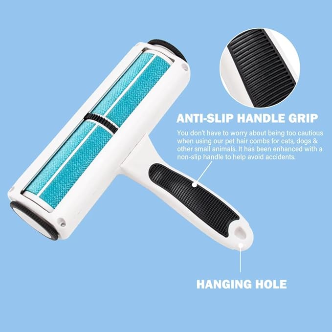 SheddEase Groom & Care Reusable Dog & Cat Pet Hair Remover for Furniture, Couch, Carpet | Deshedding Comb for Shedding, All-in-One Pet Hair Remover & Grooming Comb Kit