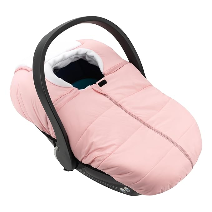 SERAPHY Car Seat Cover Baby Winter Carseat Cover for Babies, Universal Warm Infant Car Seat Canopy & Stroller Covers Accessories for Newborn Boy Girl Essentials, Pink Thick Winter