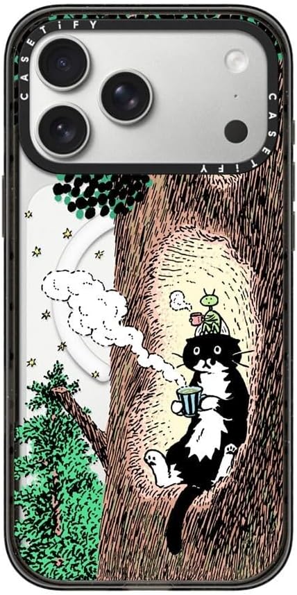 CASETiFY Impact iPhone 17 Pro Max Case [Slim/Compatible with Magsafe / 8.2 ft. 4X Military Grade Drop Protection] - Rest time - Clear Black