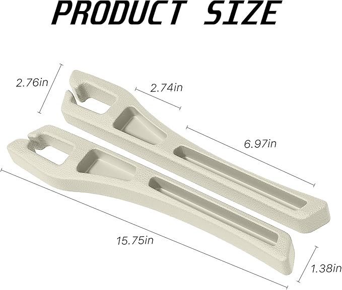 Car Seat Gap Filler Organizer, 2PCS Multifunctional Vehicle Fill Gap Blocker with Storage Slot Between Seat & Console, Anti-Drop Auto Interior Organization, Universal Fit (Beige)