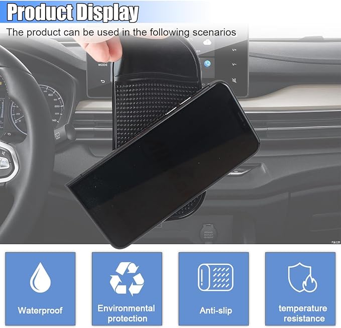 10PCS Silicone Car Dashboard Non-Slip Mats, Multi-Functional Auto Magic Gel Cell Phone Holder, Removable Car Dashboard Sticky Pad for GPS, Key, Sunglasses, Radar Detector