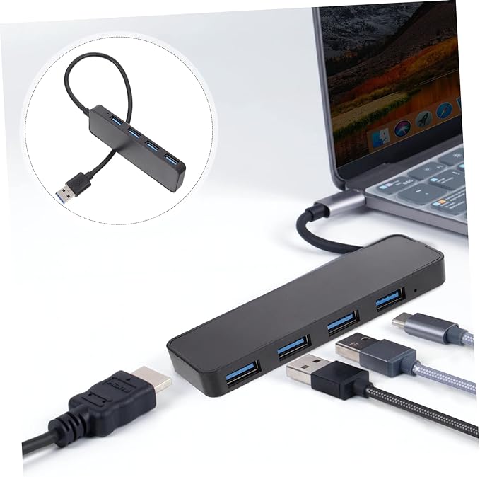 Gadpiparty USB Hub Port Data Splitter Ultra-Slim Expansion Adapter for Laptop and Computer High-Speed Transfer USB Expander for Easy Device Connectivity