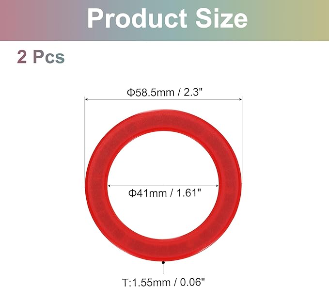 uxcell Magnetic Adapter Ring, 2Pcs Magnetic Sticker Ring ABS Universal Magnet Wireless Charging Conversion Kit for Mobile Phone Case Wireless Charger, Red