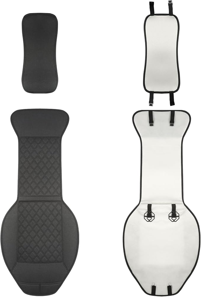 West Llama Linen Car Seat Covers-Breathable & Soft-Front Car Seat Protector Universal Fit 90% Cars,SUVs,Trucks,Diamond Pattern-1Piece,Black