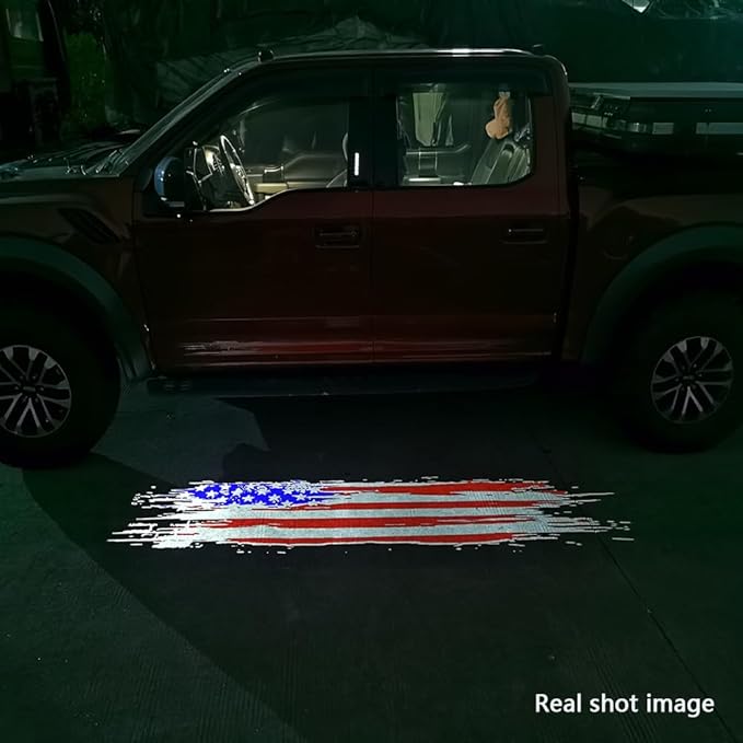 2Pcs Side Mirror Logo LED Welcome Lights Puddle Lamp Projector Door Light Floor Light Accessories Suitable for Ford F150 F250 F350 2015 2016 2017 2018 2019 2020 2021 2022 2023 2024 2025
