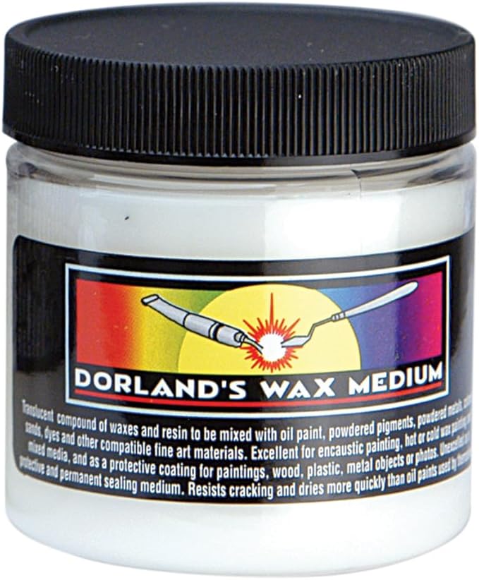 Jacquard Dorlands Wax - 4 Ounce - Versatile Pure Wax and Damar Resin - Protective Topcoat for Sealing and Finishing