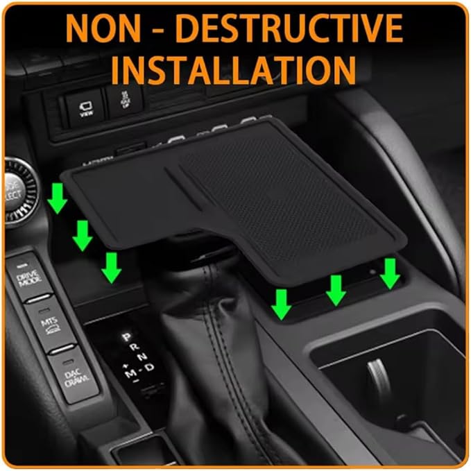 Compatible with Toyota Land Cruiser Prado 250 J250 LC250 2024-2026 Silicone Central Control Wireless Charging Pad Anti-slip Waterproof Non-Slip Protective Dustproof Mat (Not Fit Land Cruiser 1958 )