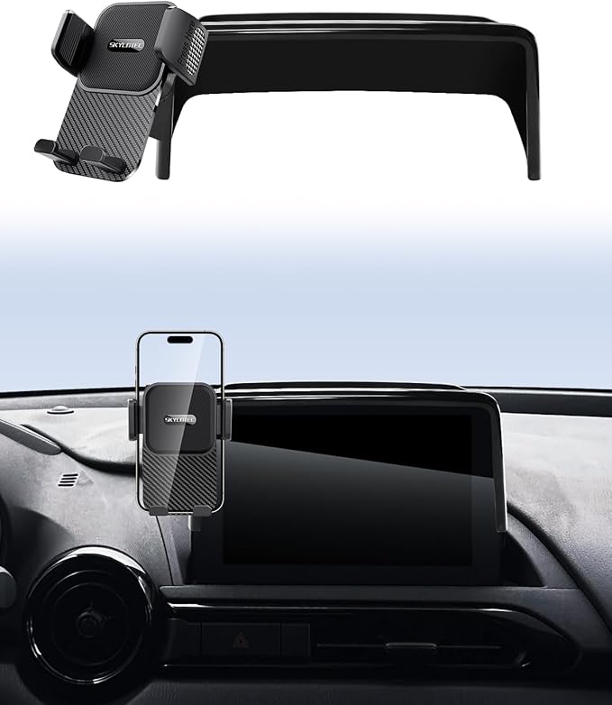 SKYLOTEC Car Phone Holder for Mazda 3 2014-2016/CX-3 2016-2021/MX-5 MX5 Miata 2016-2023 Accessories 7-Inch Screen Fixed Clip, Automobile Cradles Phone Mount, Cell Phone Base Not Block Air Vent