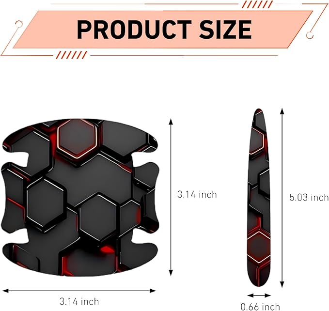 8 PCS Car Door Handle Scratch Protectors, Scratch-Proof Door Cup Protectors, Automotive Door Handle Paint Protective Film, Universal for Most Cars (Style 6)