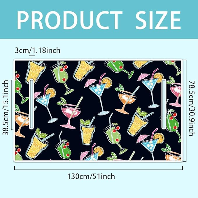 ORIGACH Cocktail Golf Cart Seat Covers, Comfortable Cooling Golf Cart Blanket Towel, 100% Microfiber, Fits EZGO, Club Car, and More 2-Seat Golf Carts, 51x31inch