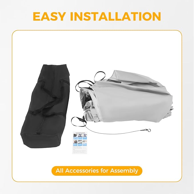 Semi-Automatic Car Tent, 3.78×7.2FT Portable Cars Umbrella Vehicles Tent Blocking UV Rays Car Roof Cover Cars Awning with Carrying Bag Sun Shades for Vehicles Roof Protection (Silver Gray)