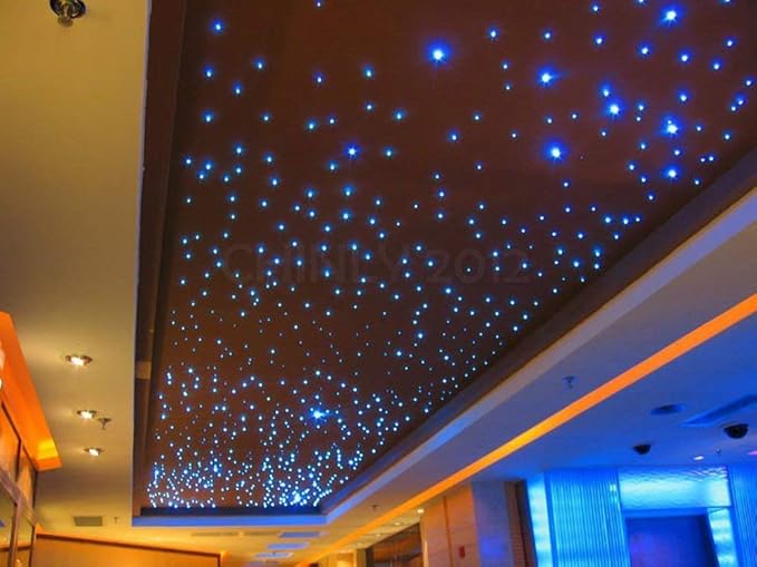 CHINLY Starlight Headliner Kit Twinkle, 16W 550pcs 13.1ft 0.03in Star Lights for Car, Fiber Optic Ceiling Light, RGBW LED Bluetooth APP+Remote+Star Light Headliner Kit for Home Theater