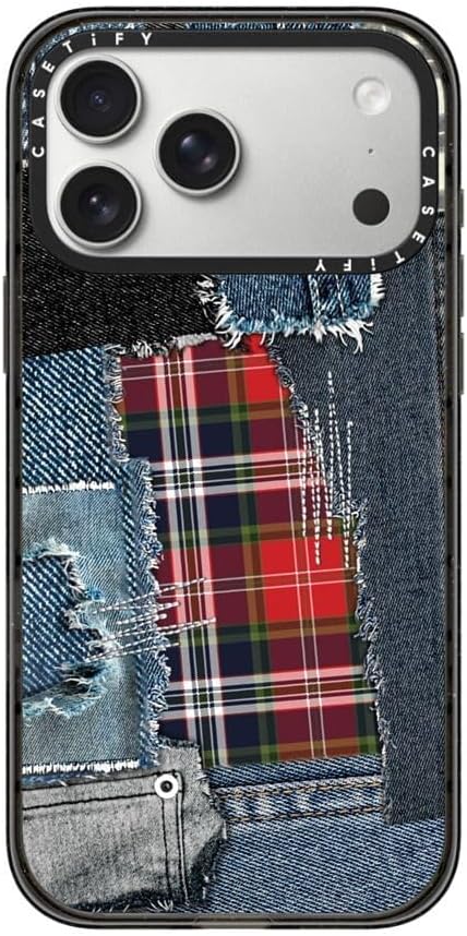 CASETiFY Impact iPhone 17 Pro Max Case [Slim/Compatible with Magsafe / 8.2 ft. 4X Military Grade Drop Protection] - Plaid Disorder Case - Clear Black