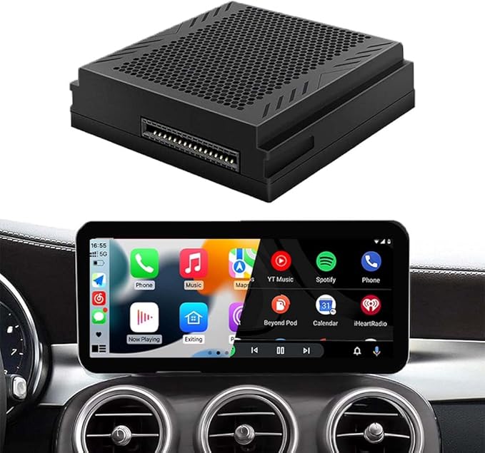 Wireless Android Auto Receiver for Mercedes Benz A/B/C/E/CLA/GLA/CLS/GLK/ML/GL/SLK 2011-2015 Wireless CarPlay Android Auto for Benz NTG 4.5/4.7 System with Bluetooth, Mirror Link, Camera, USB