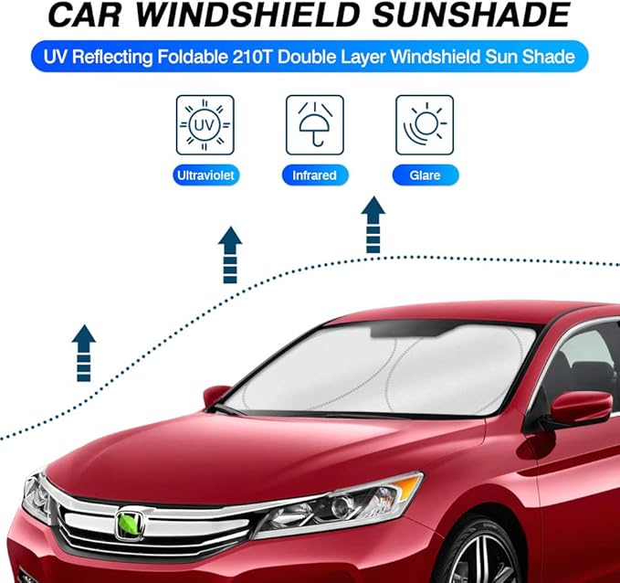 KUST Windshield Sun Shade for Honda Accord 2013-2015 2016 2017 Accessories Custom Fit Sunshade Foldable Sun Protector Block UV Rays Keep Your Car Cooler