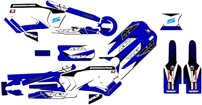 12eDRIVE Fly Racing Blue Senge Graphics Kit Compatible with Stacyc
