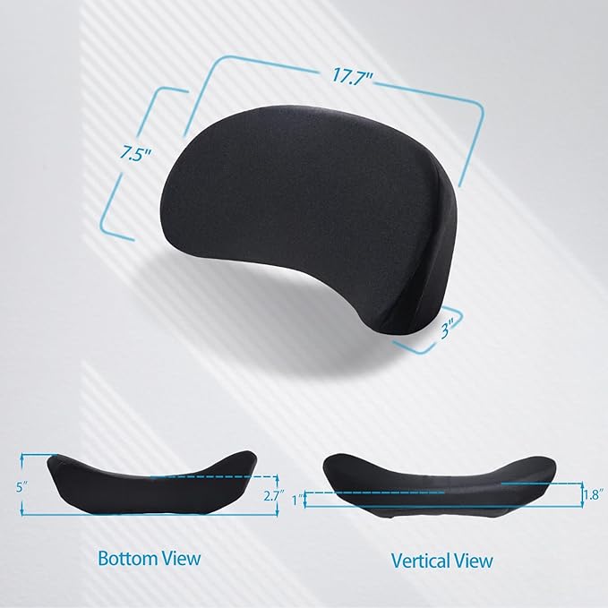 Ergonomic Sacral Cushion for Car & Office Chair - Fills Seat Gap for Tailbone & Lower Back Support, Memory Foam Wedge Pillow for SI Joint Comfort, Non-Slip Design with Seat Anchor