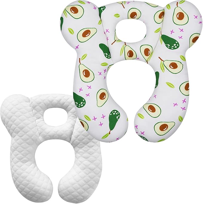 Baby Travel Pillow, Upgrade U-Shape Infant Pillow for Car Seat Pushchair and Stroller, Soft Comfortable Sleep Cushion for Kids Newborn and Toddler -Avocado