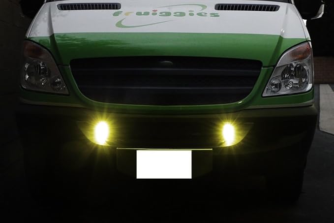 iJDMTOY 3000K Yellow 3-Chipset High Power LED Daytime Running Light Kit Compatible with Behind The Grille or Lower Bumper Insert Area