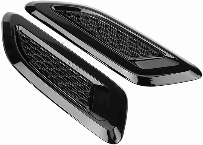 Exterior Hood Air Vent Outlet Wing Trim ABS Plastic Hood Air Vent Trim Replacement for 2012-2018 Sport 2014-2018 Discovery 4 2010-2016 2 2007-2014 (All Black)