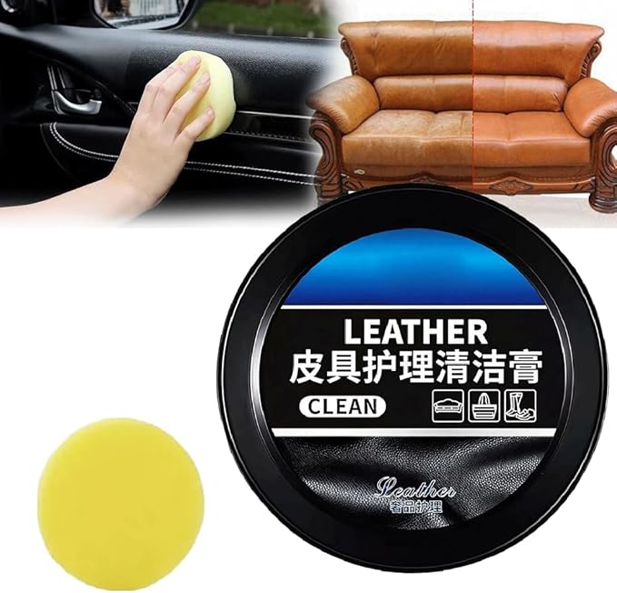 Leader Cleaning and Care Cream & Cleaning Paste for Leather Care,Automotive Interior Leather Cleaning Cream,Car Leather Conditioner Oil Paste,Leather Repair Kit for Car,Furniture,Cleaning Care Balm