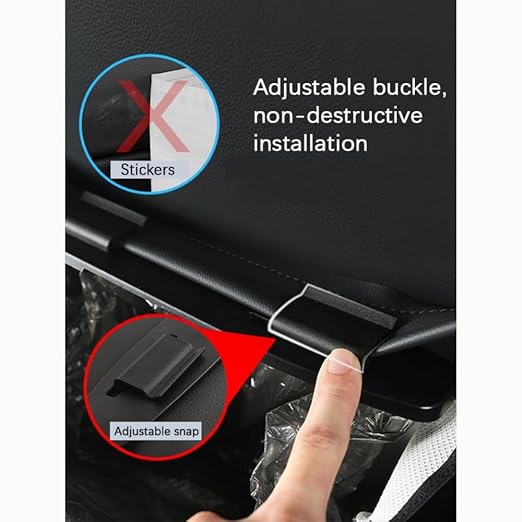 Car Leather Trash Can Auto Back Seat Trash Bag Trash Basket Storage Bag Portable Office Household Trash Bag Car Interior Accessories