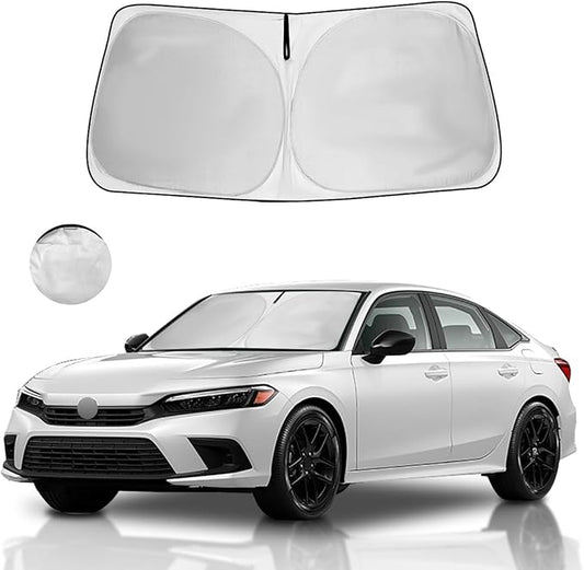 Windshield Sun Shade for Honda Civic Window Sunshade 2022 2023 2024 2025 2026 Accessories Front Window Shade Sun Visor Sunshade Windshield Cover 4 Layers Foldable Blocks UV Rays Keep Car Cooler