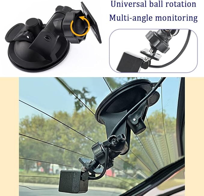 IHOTDER Dash Cam Mount - 360°Rotatable Portable Device Mount for Most Dash Cams & Rearview Cameras - Fits Car, Truck, SUV, RV, Van - Mini, Waterproof, Sturdy
