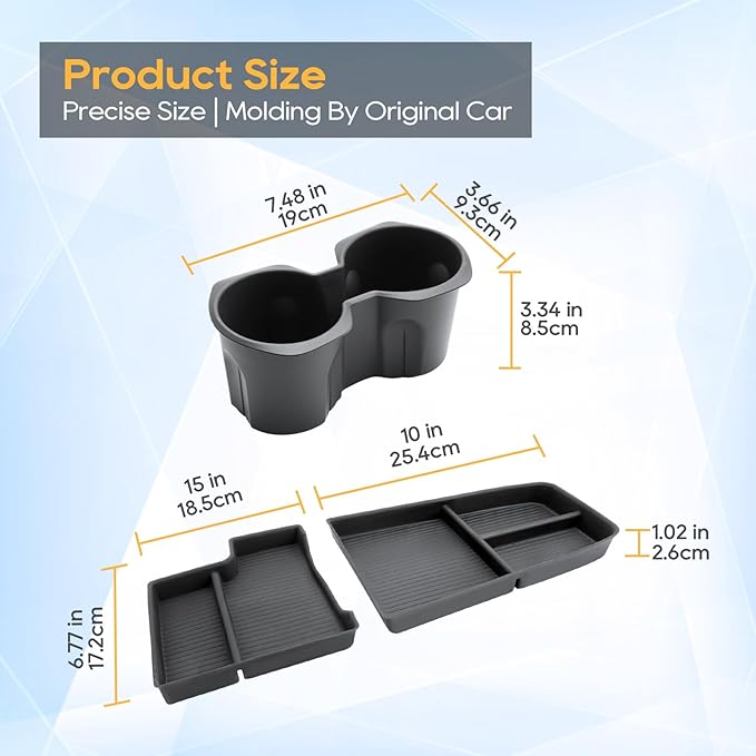 LFOTPP for BMW X1 U11 Center Console Organizer for 2023 2024 2025 2026 BMW X1 U11 Middle Armrest Storage Tray Insert, OEM Fit, Non-Slip Waterproof Interior BMW X1 U11 Accessories