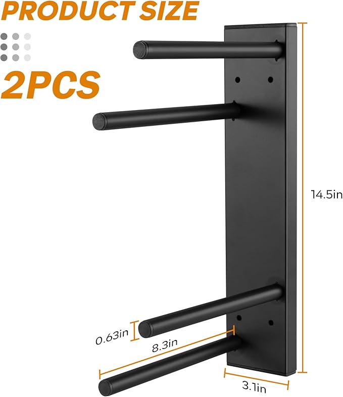 Scooter Wall Mount - Storage Rack for Garage 2pcs Scooter Hanger Holder for Adult/Toddler/Kids/Trick